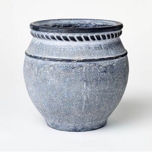 Medium Concrete Planter Vase Antique Finish Blue – Threshold Studio McGee